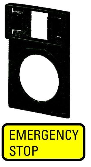 Eaton Q25TGE-299 carrier, + label, EMERGENCY STOP , 063261
