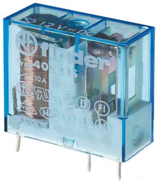 Finder 40.31.7.005.0000 1 changeover contact 10 A coil 5 V DC sensitive bistable print relay