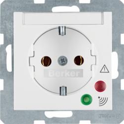 Berker 41088989 SCHUKO socket with surge protection polar white, glossy Berker S.1/B.3/B.7