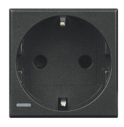 Bticino HS4141W socket SCHUKO SL, (anthracite)