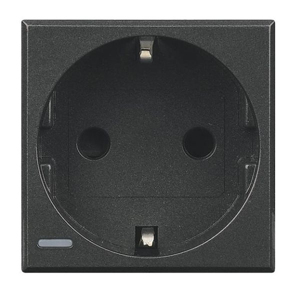 Bticino HS4141W socket SCHUKO SL, (anthracite)