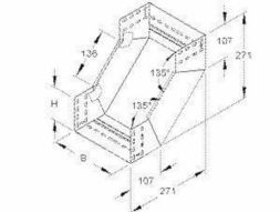 Niedax RSD110.600 110x602mm unperforated strip galvanized riser