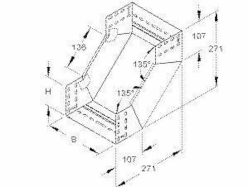 Niedax RSD110.600 110x602mm unperforated strip galvanized riser