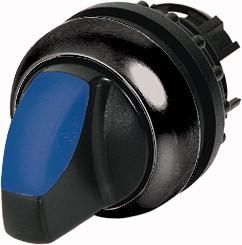 Eaton M22S-WLK3-B illuminated selector switch, 3 positions, blue, momentary, 216842