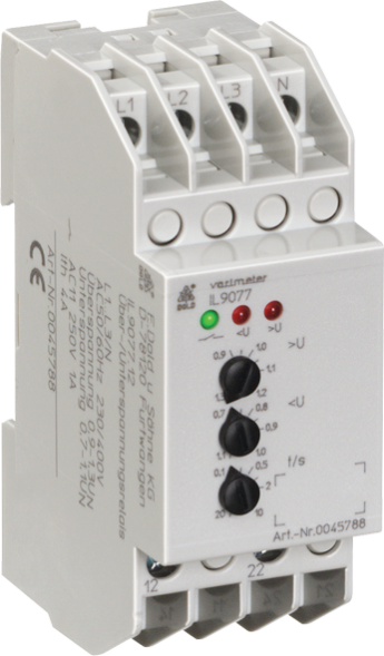 Dold 0045788 IL9077.12 3/N AC400/230V 0.1-20S under-overvoltage relay