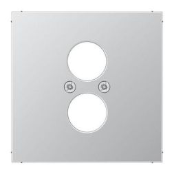 Jung AL2962-2 cover for 2 round connectors up to 18.5 mm Ø, LS series, aluminum
