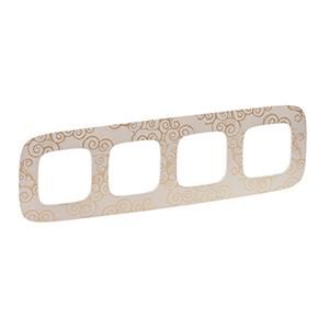 Legrand 754354 frame Valena Allure 4-WAY GOLDSTYLE, (Gold)