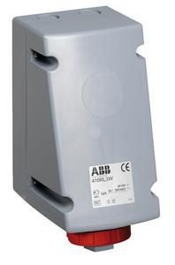 ABB Stotz-Kontakt 416RL3W, surface-mounted wall socket, 16 A 3h, IP67, 3P+N+E, 380/440 V, 60 Hz, grey, 2CMA168473R1000