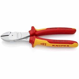 Knipex 0303382 heavy-duty side cutters 200mm, thick-walled handles, 2 colors (7406200)