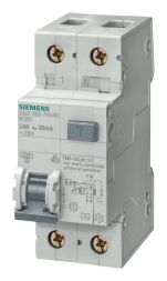 Siemens 5SU1356-6GV10 FI/LS switch 6kA 1-pole+N type A B-char 10A 230V