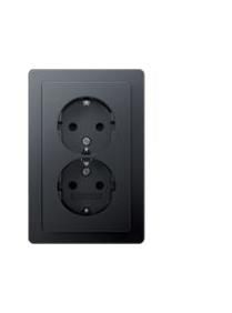 Berker 47596086 socket 2f anthracite with UP with KS IP20 VP