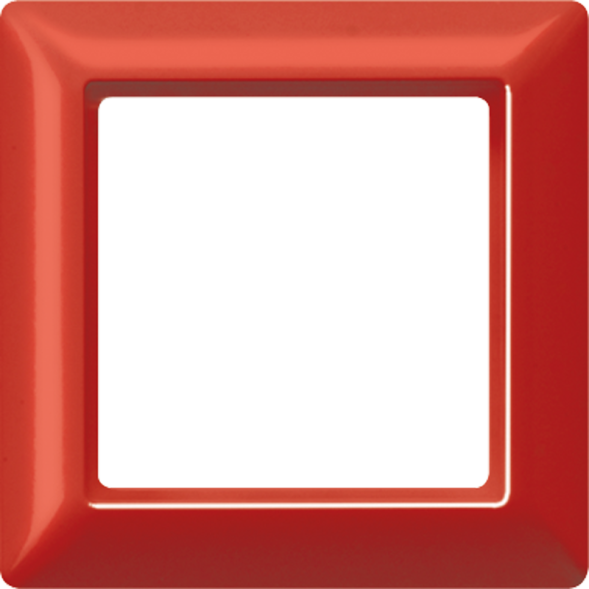 Jung AS581GLRT frame 1-way for covers with glass pane, thermoplastic, AS 500, red