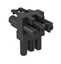 OBO Bettermann VB-T GST18i3p T-shape 1in/2out 3-pole distribution block, 6108084