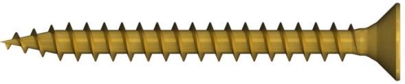 Reisser 009200S122-0350404-1 R2 chipboard screws, flat countersunk head, PZ, full thread, 3.5 x 40, steel, galvanized, yellow, 1x sliding, pack of 200