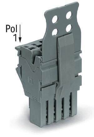 Wago 2022-102/142-000 2.5qmm 2-pole 2.50qmm grey 1 conductor female connector
