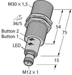 Turck 1610040 RU300U-M30E-2UP8X2T-H1151 Ultrasonic reflection sensor