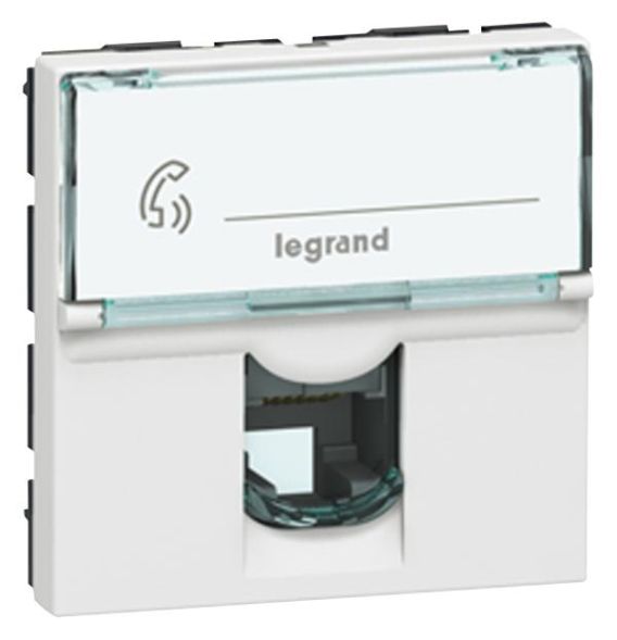 Legrand 078732 Telephone socket MOSAIC 1 for RJ12 2mod ws