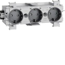 TEHALIT GS30019011 3-way socket graphite black