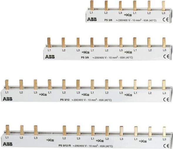 ABB Stotz-Kontakt PS4/12NN 4-phase 12 pins 10qmm phase busbar, 2CDL240102R1012