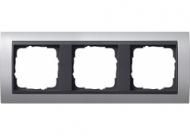 Gira 021306 3-way cover frame for anthracite Gira Event color aluminum