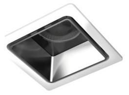 Siteco 51DE11B73FG22 LunMcSq eng 2710lm 840 0/1 3p silver LED recessed ceiling spotlight