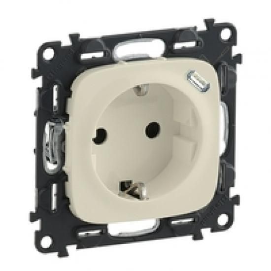 Legrand 753006 socket Valena Allure USB-C almond white, (beige)