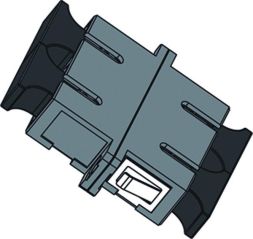 Paschke Datensysteme 3037 Multimode ceramic sleeve beige fiber optic coupling SC-Duplex