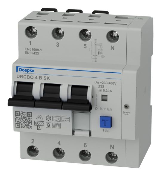 Doepke 09948117 DRCBO 4 B32/0,30/3N-B SK FI/LS combination