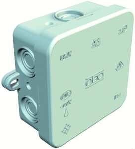 OBO Bettermann A 8 75x75x36 light grey cable junction box, 2000016