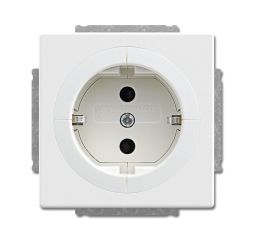 Busch-Jaeger 20 EUAB-84 Busch-Objektsteckdose®, with increased contact protection studio white