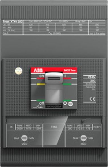 ABB Stotz-Kontakt XT4L 160 MA 100 Im=500...1000 3p FF, XT4L 160 MA 100 IM=500...1000 3P FF Compact circuit breaker Tmax XT4, 1SDA068457R0001