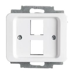 Busch-Jaeger 2561-02-24G central plate, with support ring studio white high gloss