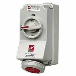 Mennekes 7306 wall socket DUO 16A 7-pin 6h 400V IP67