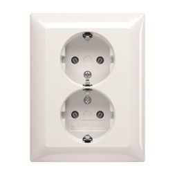 Busch-Jaeger 2TKA00003909 202 EUJ-914 full cover double socket SCHUKO