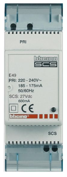Bticino E49 SCS power supply compact 600mA