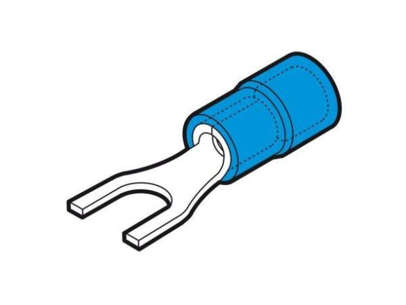 Cembre 2052730 BF-U4/2 fork shape PVC insulated flat pin claw cable lug