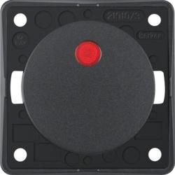 Berker 937722505 rocker switch with lighting and red lens anthracite, matt Integro Flow/Pure