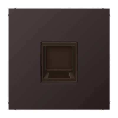 Jung AL1969-1WED cover (latched) for modular jack sockets 1-way, UMA-CAT6A, RADIALL, Panduit, Assmann, painted aluminum, LS series, dark