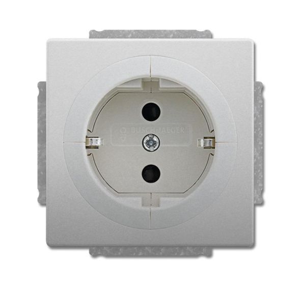 Busch-Jaeger 20 EUAB-866 Busch-Objektsteckdose®, with raised contact protection, stainless steel