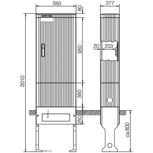 ABN mounting plate 1 cylinder inserted connection column (SL205P)