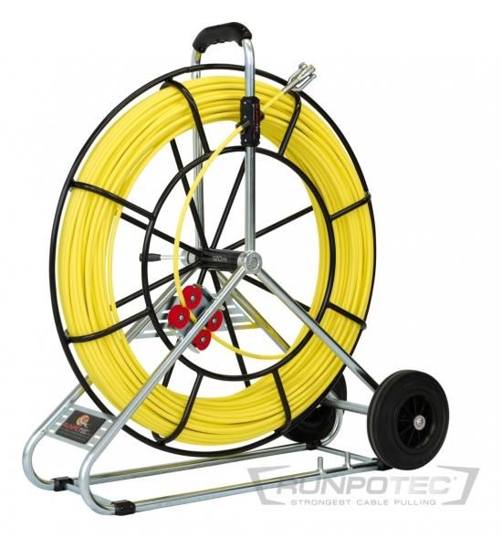 Runpotec 10086 fibreglass rod 9mm 120m incl. steel reel