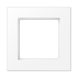 Jung A5581BFWWM frame 1-way, vertical and horizontal mounting, thermoplastic painted, A 550, snow white matt