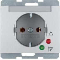 Berker 41527103 SCHUKO socket with surge protectionAlu Berker K.5