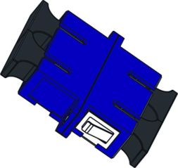 Paschke Datensysteme 3038 Singlemode ceramic sleeve blue fiber optic coupling SC-Duplex