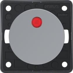 Berker 937722507 rocker switch with lighting and red lens grey, glossy Integro Flow/Pure