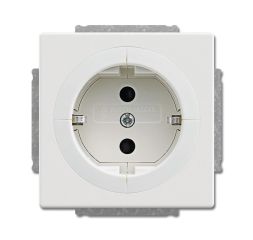 Busch-Jaeger 20 EUAB-884 Busch-Objektsteckdose®, with increased contact protection, studio white matt