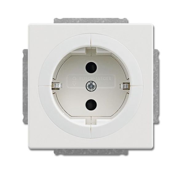 Busch-Jaeger 20 EUAB-884 Busch-Objektsteckdose®, with increased contact protection, studio white matt