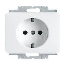 Busch-Jaeger 20 EUCKS-24G SCHUKO® socket insert, with increased contact protection, studio white high gloss