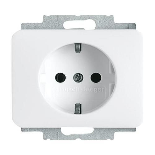 Busch-Jaeger 20 EUCKS-24G SCHUKO® socket insert, with increased contact protection, studio white high gloss
