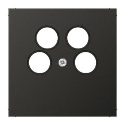 Jung AL2990-4SAT2AN cover for 4-hole satellite TV socket (Ankaro), painted aluminium, LS series, anthracite (painted aluminium)
